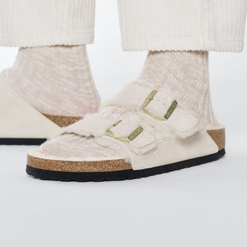Birkenstock - Arizona Shearling Antique White