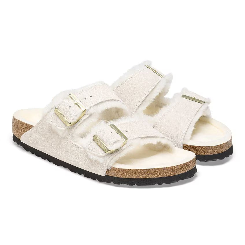 Birkenstock - Arizona Shearling Antique White