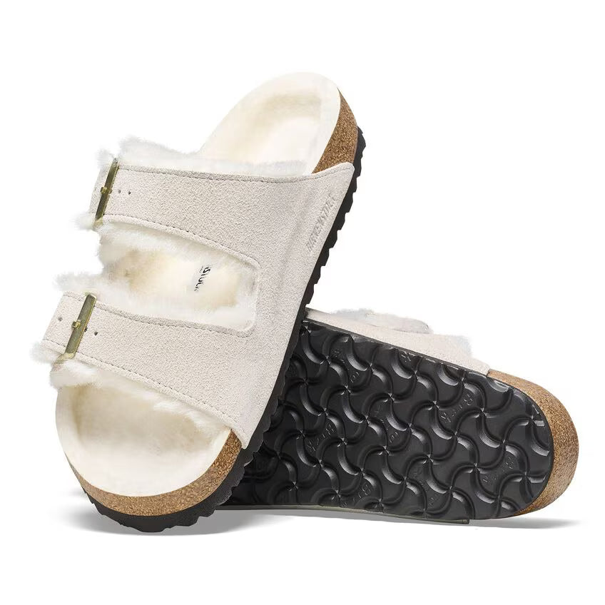 Birkenstock - Arizona Shearling Antique White