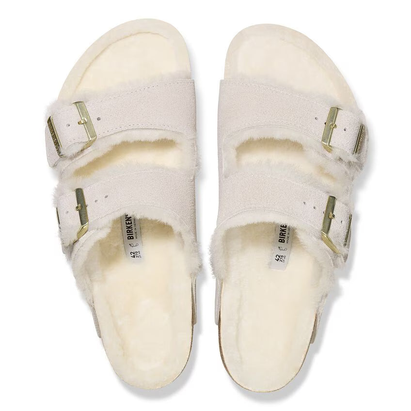 Birkenstock - Arizona Shearling Antique White