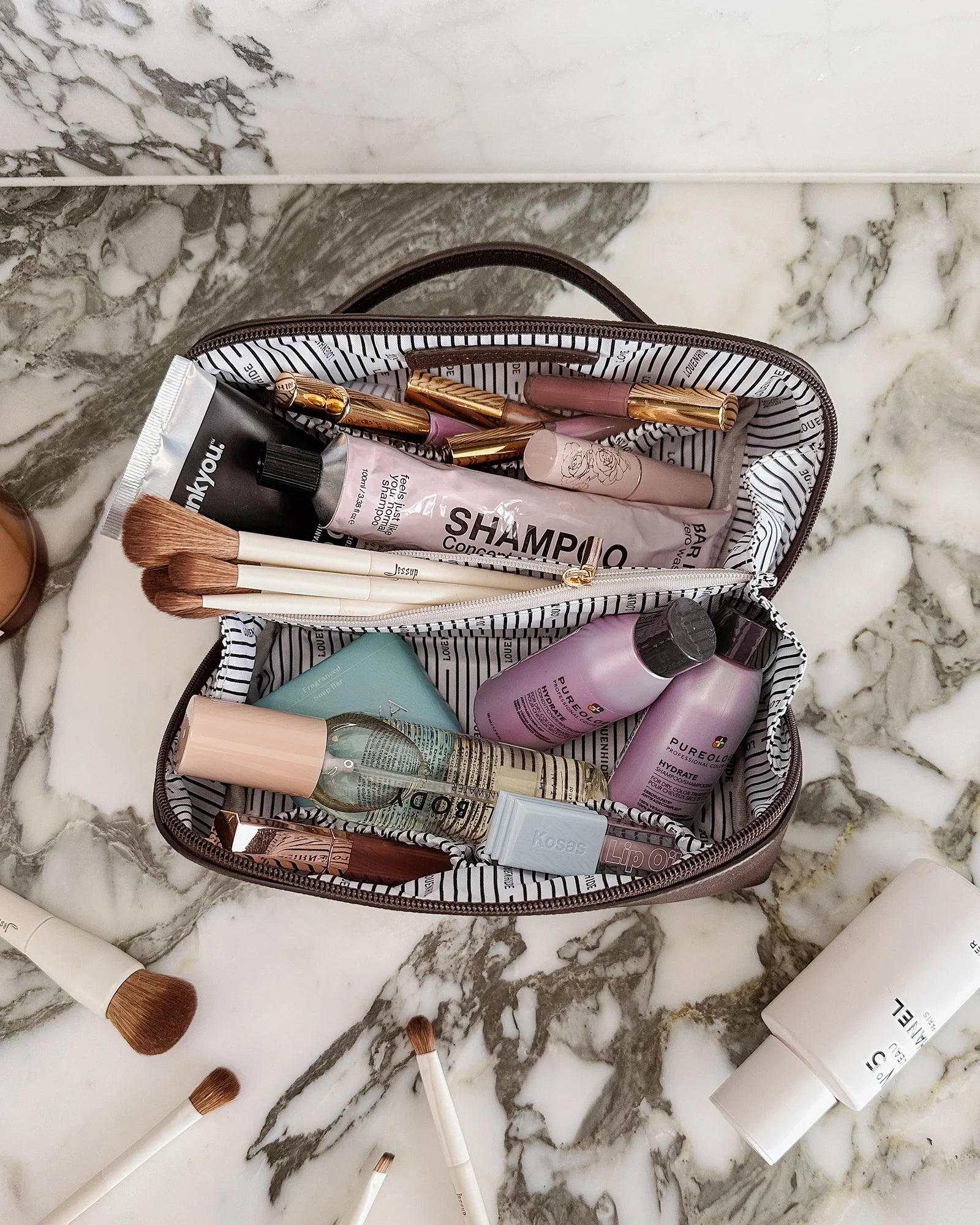 Louenhide - Ellis Makeup Bag Chocolate