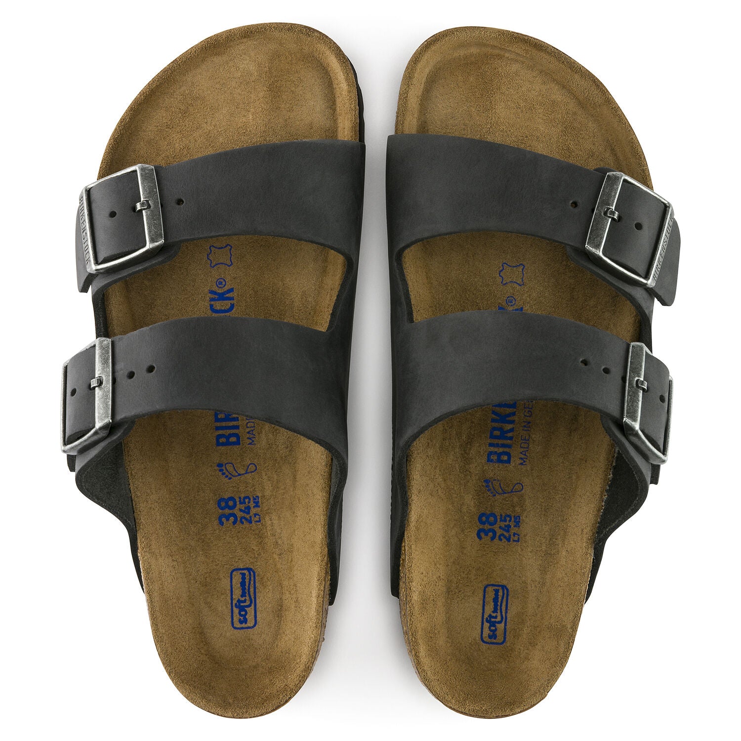 Birkenstock - Arizona Black Oiled Leather Soft 0752481