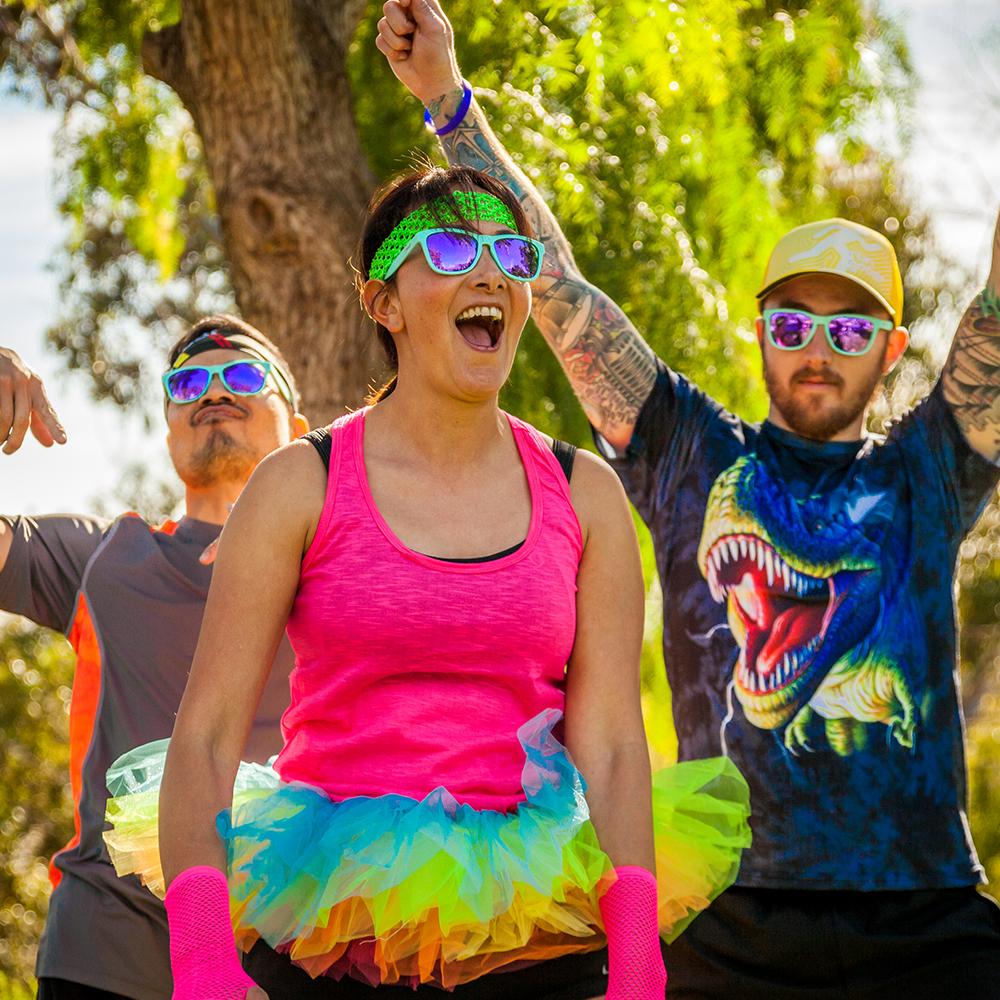 Goodr OG - Electric Dinotopia Carnvial