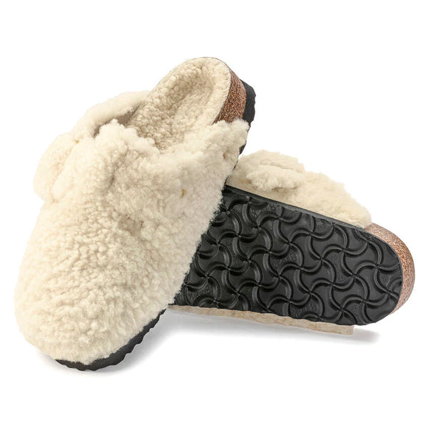 Birkenstock - Boston Big Buckle Teddy Eggshell Birkenstock - Boston Big Buckle Teddy Eggshell