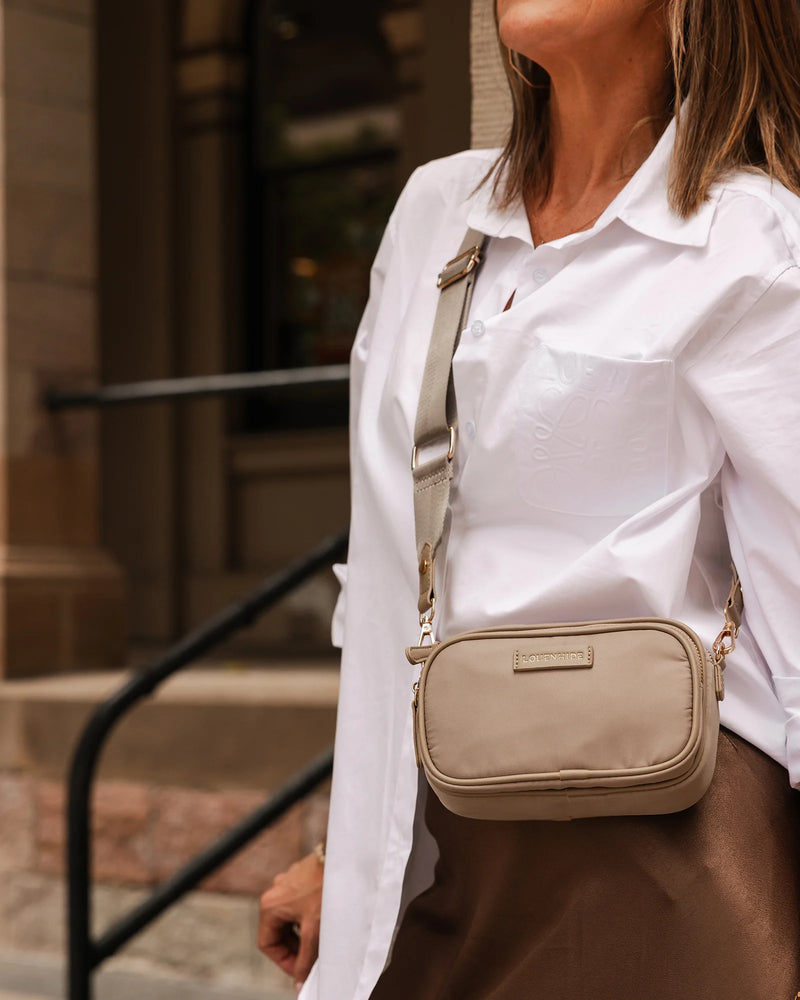 Louenhide - Cali Nylon Crossbody Beige