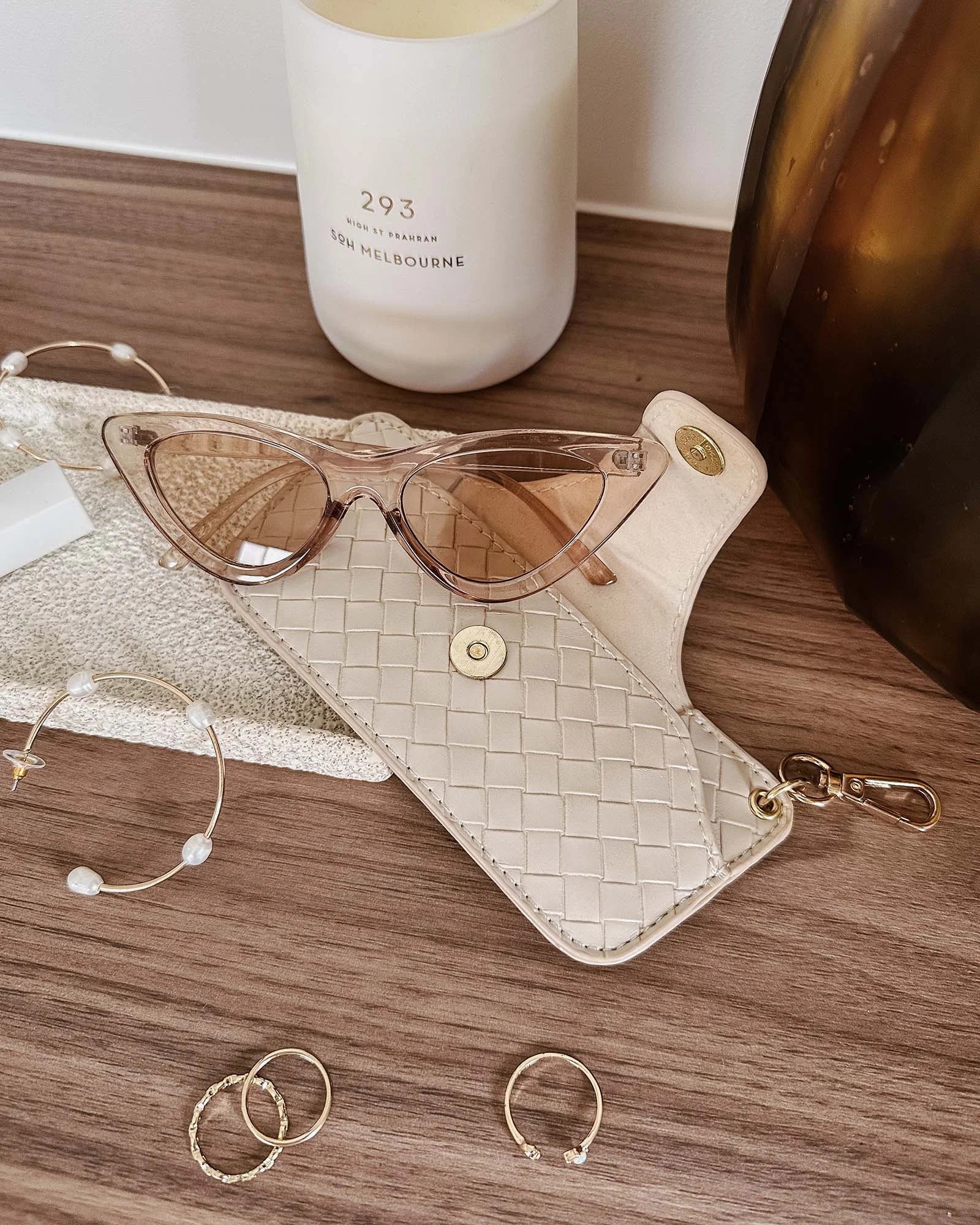 Louenhide - Skittle Sunglass Case Woven Vanilla