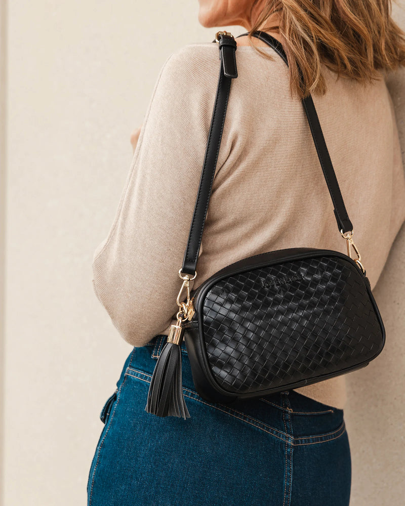 Louenhide - Jacinta Woven Crossbody Black