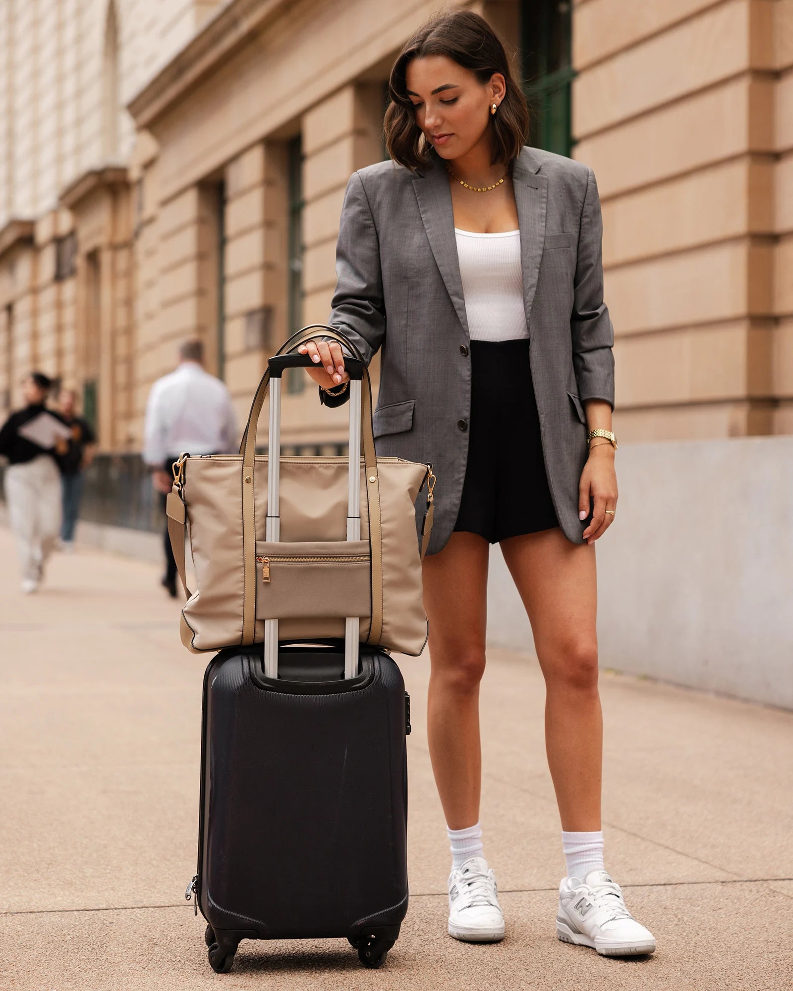 Louenhide - Nora Nylon Travel Tote Beige