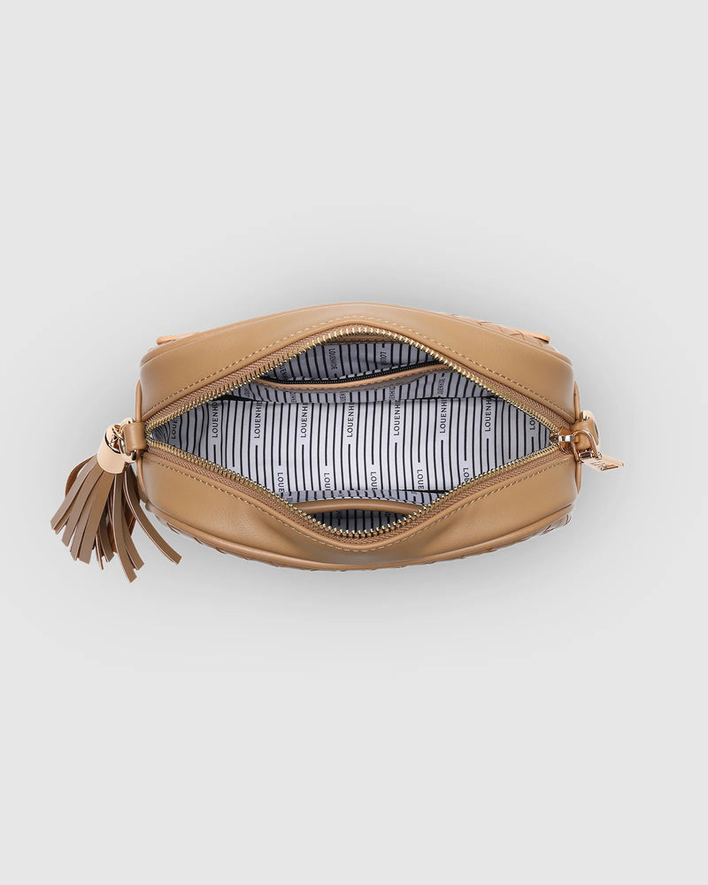 Louenhide - Jacinta Woven Crossbody Camel