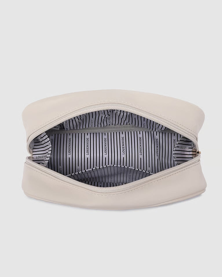 Louenhide - Lacey Quilted Makeup Bag Vanilla