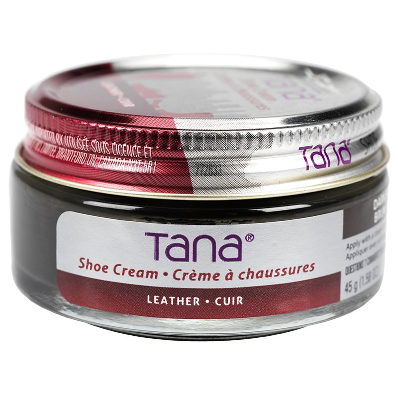 Tana - Leather Shoe Cream Dark Brown